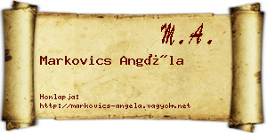 Markovics Angéla névjegykártya